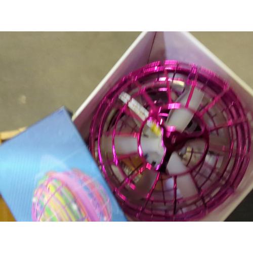 Flying Orb Ball Toy, 2024 Hand Controlled Boomerang Hover Ball Toys, Fidget Flying Spinner with Magic Lights, Mini Drone Cool Stuff Gadgets Gifts Toys for Age 6 7 8 9 10  Boys Girls Teens Toys(Purple)