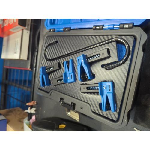 A/C Line, Brake Line Service Tool Universal Auto Steel line Banjo Stopper Kit Brake Fluid Line Clamp Tool with Gallop Caliper Hanger Set