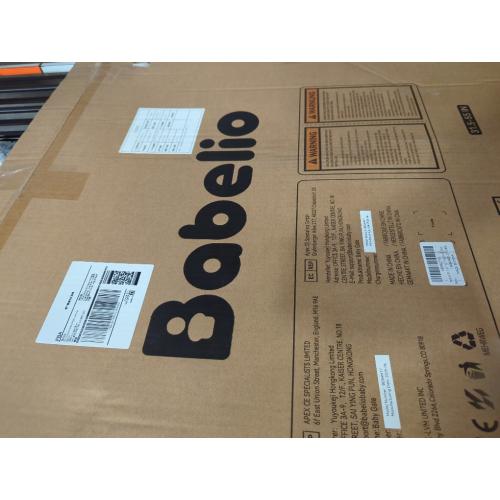 Babelio 31.5-55 No Bottom Bar Baby Gate Extra Wide, 2-in-1 Auto Close Dog Gate for The House, Stairs and Doorways, with Large Walk Thru Door, Black