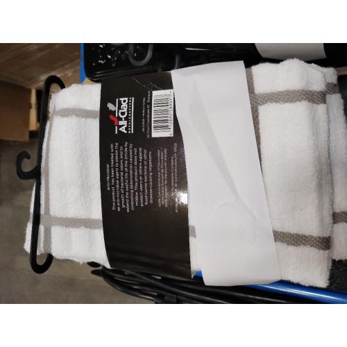 All-Clad Checked Kitchen Towel: Highly Absorbent, Super Soft Long Lasting - 100% Cotton, 17x30 Tea Towel for Cleaning & Drying Dishes, Pans, Glassware, or Countertops, (6-Pack), Titanium Gray