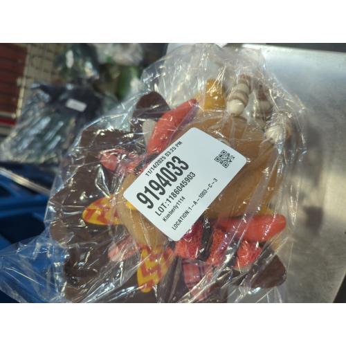 winemana 2 Pack Thanksgiving Turkey Decorations - Stuffed Animal Shelf Sitters with Dangling Legs for Table, Cute Turkeys Figurine Fall Decor for Home, Porch & Indoor Mantel Holiday Decor