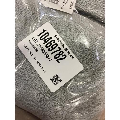 Haven Organic Cotton Terry Hand Towel in Harbor Mist Grey 6 pack