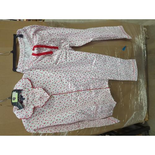 Women's Medium 100% Cotton Pajama Set For Women Long Sleeve Soft Button Pajamas Elastic Drawstring PJs