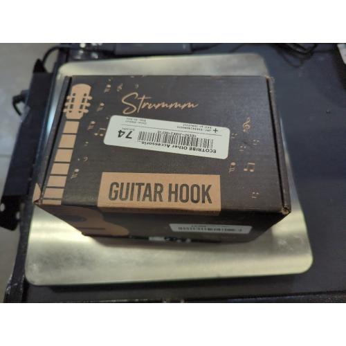 Guitar Wall Mount Hook: Modern Design Walnut Wood Guitar Hanger for Storage & Display. Heavy Duty Ply Guitar Holder for The Wall. Hangers Stand for Acoustic Guitars, Ukulele, Bass, Violin, Cello