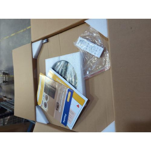 Black 20 Fandelier Ceiling Fan with Light, Caged Bladeless Ceiling Fans with Remote, Farmhouse Flush Mount Fan for Bedroom, Kitchen, Living Room, Black