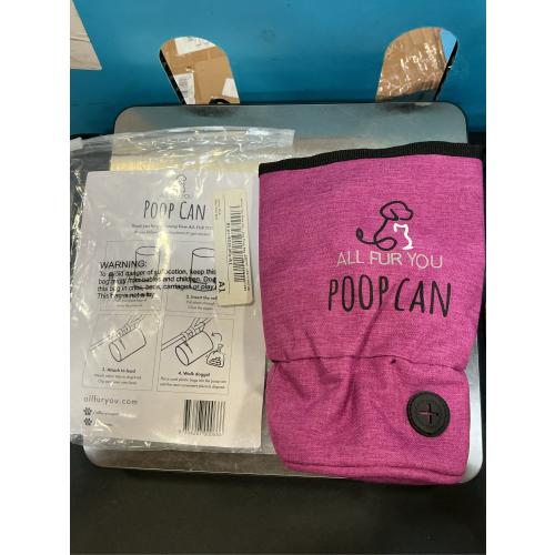 All Fur You Poop Can - Dog Waste Container with Dispenser, Attaches to Leash, No Mess, Smell Proof, Ideal for Hiking, Walking, Camping, Travel