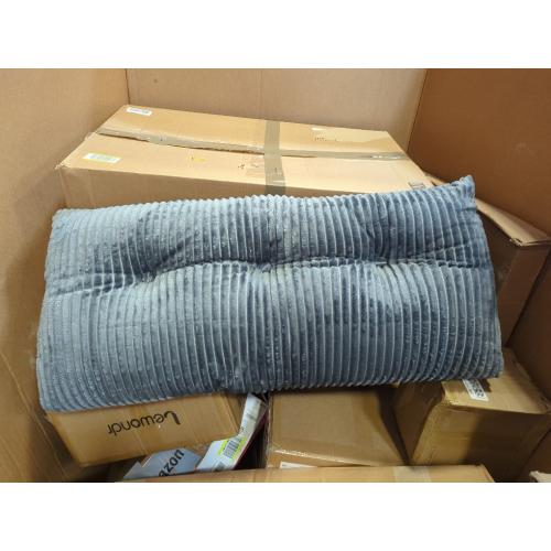 Grey Twin Size Z-hom Large Wedge Pillow Headboard, Twin Triangular Headboard Pillow, Reading Pillow Standard Bed with a Roll Pillow for Bed Sitting Up Sleeping, Backrest Cushion Headboard Gap Pillow for Back, Grey