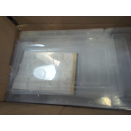 Pack of 6 Storage Bins with Lids, 6 Pack Clear Plastic Storage Containers with Magnetic Acrylic Door, 19 Qt Stackable Storage Box for Home,Office Organizing