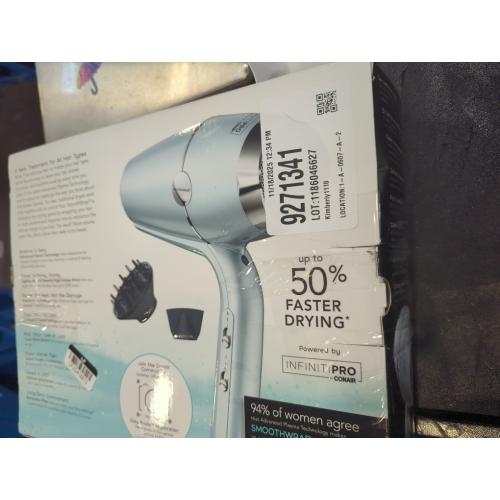 Conair Infinite Pro 1875w Smooth Wrap Ionic Mint Hair Dryer