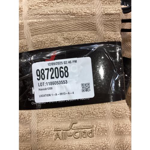 All-Clad Solid Kitchen Towel: Highly Absorbent, Super Soft Long Lasting - 100% Cotton, 17x30 Tea Towel for Cleaning & Drying Dishes, Pans, Glassware, or Countertops, (1-Pack), Cappuccino