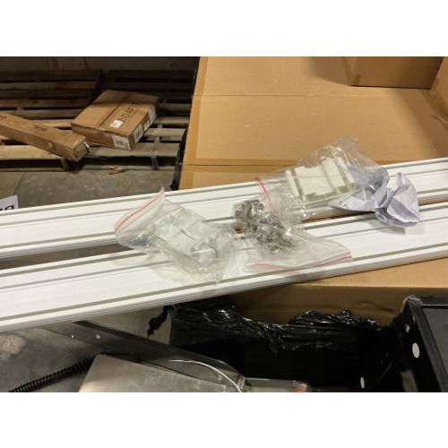 Curtain Conjoined Double Track, Heavy Duty Ceiling Rail for Living Room Bedroom Room Divider(White, 3-6ft)