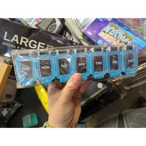 Weekly Pill Organizer 1 time a Day – Pill Box 7 Day with Enhanced Waterproof Seal, Large compartments Hold Big Vitamins & Supplements, Upgraded Locking lids, for Home & Travel use, Durable Hard case