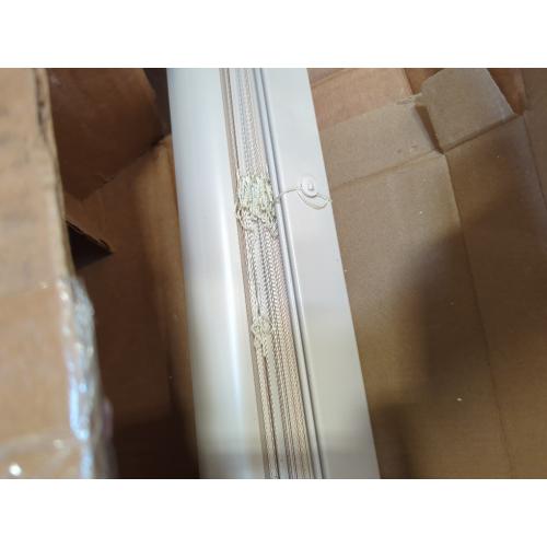 GII Morningstar Alabaster Cordless Light Filtering Vinyl Mini Blind with 1 in. Slats 34 in. W x 64 in. L