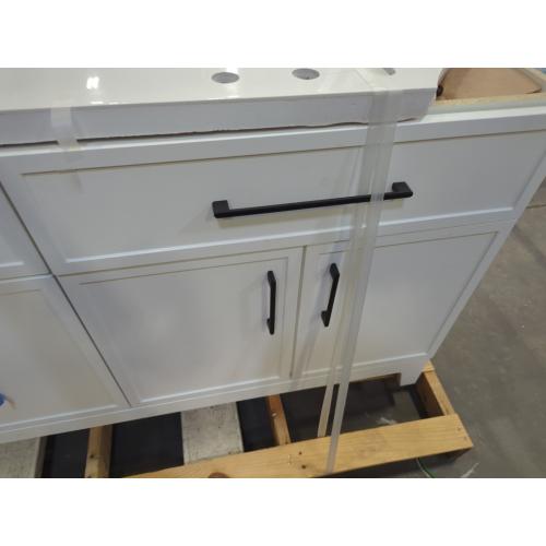 DMG Style Selections Potter 60-in True White Double Sink Bathroom Vanity with White Cultured Marble Top