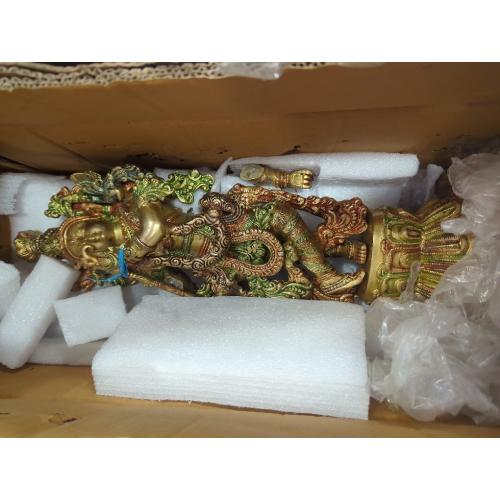 eSplanade - Brass Radha Krishna - Big Size - Brass Radha Idol Statue Sculpture (21) (Krishna Coloured)