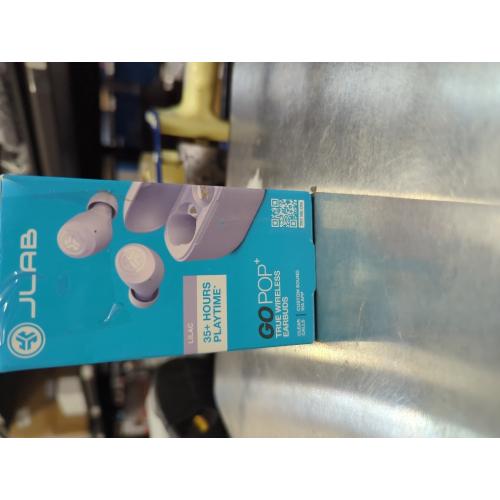 JLab Go Air Pop  True Wireless Earbuds, in Ear Headphones, Bluetooth Earphones, 35H Playtime Ear Buds, Bluetooth Earbuds with Microphone, USB-C Charging Case, Dual Connect, EQ3 Sound, Lilac