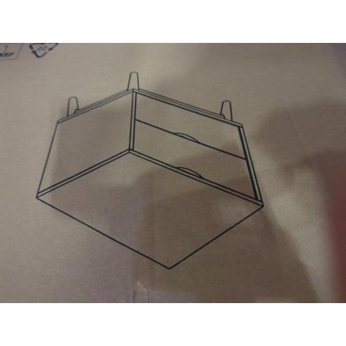 2 drawer nightstand with solid wood base black