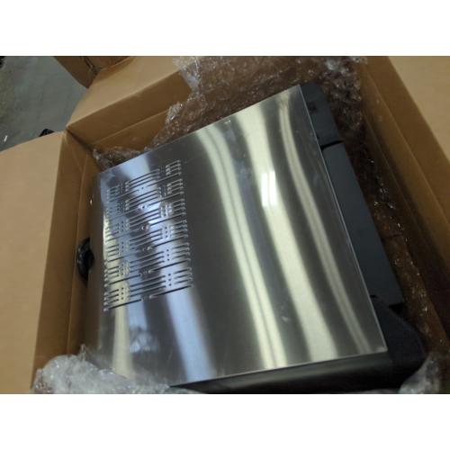 GREY AND BLACK Gevi V2.0 Countertop Gemi Nugget Ice Maker | Self-Cleaning Pellet Ice Machine | Stainless Steel Housing |16.7''H Fits Perfectly Under Wall Cabinet | Silver with Viewing Window