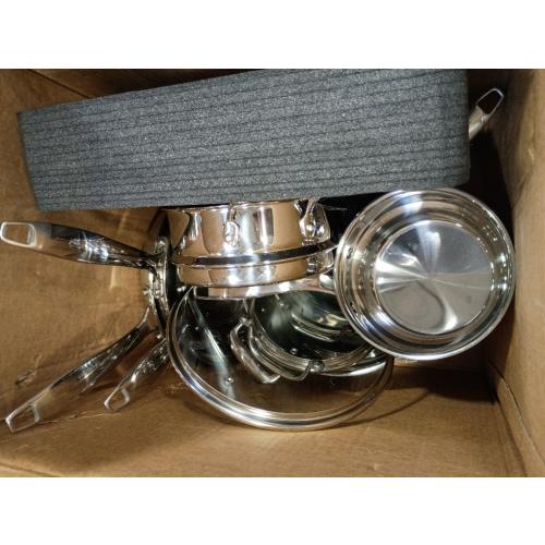 Concord Cookware 7-Piece Stainless Steel Cookware Set, includes Pots and Pans