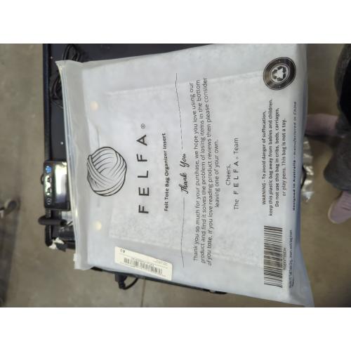 11 inch Soft Grey Felt Tote Organizer Insert for Purses, Backpacks, and Tall Totes