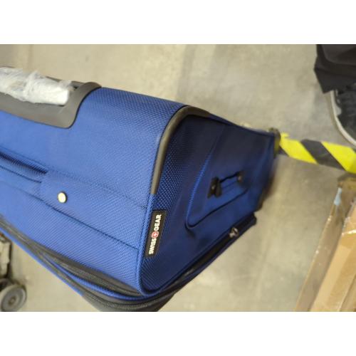 SwissGear Sion Softside Expandable Luggage, Blue, Checked-Large 29-Inch