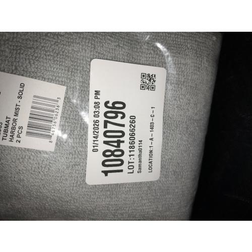 Haven Organic Cotton Terry 21 X 34 Bath Mat in Harbor Mist Grey