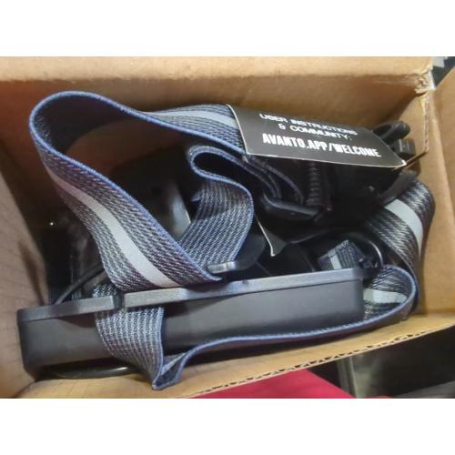 AVANTO Triple Beam Chest Lamp, Original, 500 Lumen LED Night Running Lights for Runners, Dog Walking Light, Long 5-7h Usetime, USB-C Rechargeable Battery, Running Headlamp, Reflective Vest