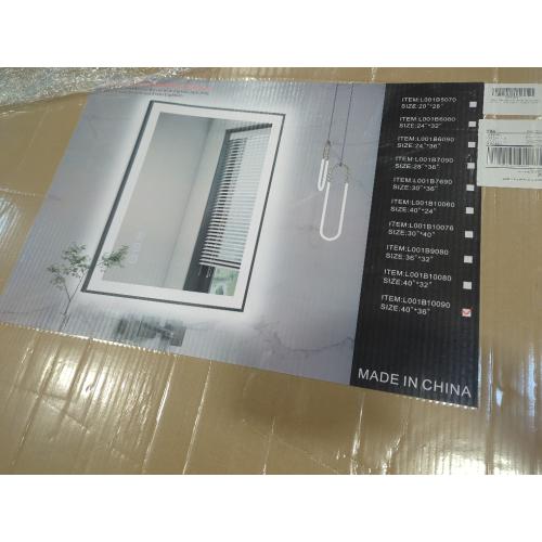 Size 40 x 36 ISKM Framed LED Mirror for Bathroom 40x36, Dimmable LED Bathroom Mirror with Lights, Anti-Fog, Front and Backlit Lighted Mirror 3-Colors, Shatterproof, Memory Function