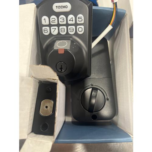 TEEHO TE002 Fingerprint Door Lock - Keyless Entry Door Lock - Electronic Keypad Deadbolt - Smart Locks for Front Door - Auto Lock - Easy Installation - Matte Black