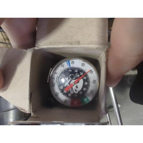 Barista Basics 7 Adjustable Milk Frothing Thermometer for Perfect Espresso, Latte, Coffee - NSF Approved, 0-220°F Range