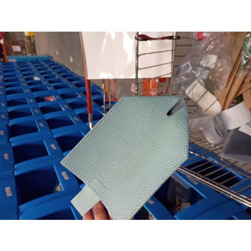 Carrot’s Den PU Leather Tissue Box Cover Holder, Bathroom Decor, Light Blue | Faux leather square holder fits standard facial tissue boxes. Decorative aesthetic accent for office desk, guest bedroom.