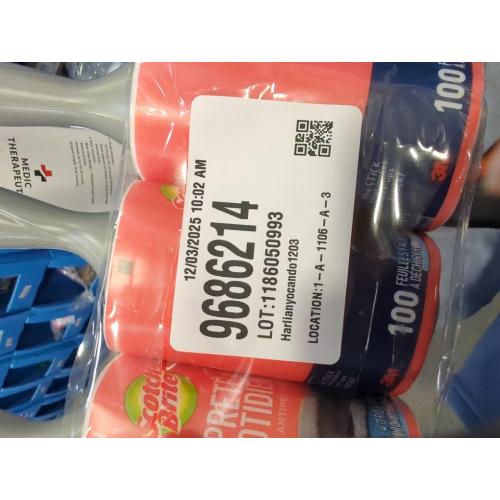 3 Pack Scotch-Brite Lint Roller, 100 Sheets per Roller,