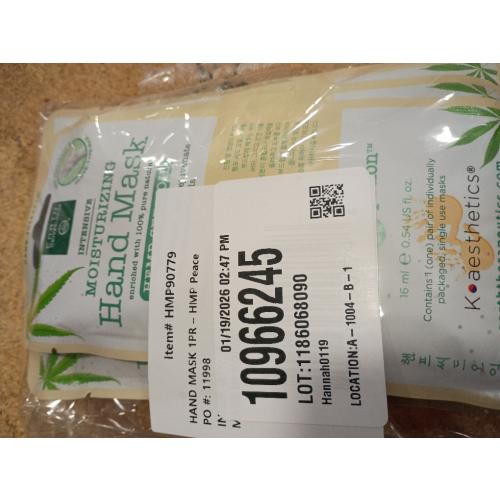 6 pack Earth Therapeutics Hemp Seed Oil Moisturizing Hand Mask relieves, replenishes and rejuvenates dry damaged hands.