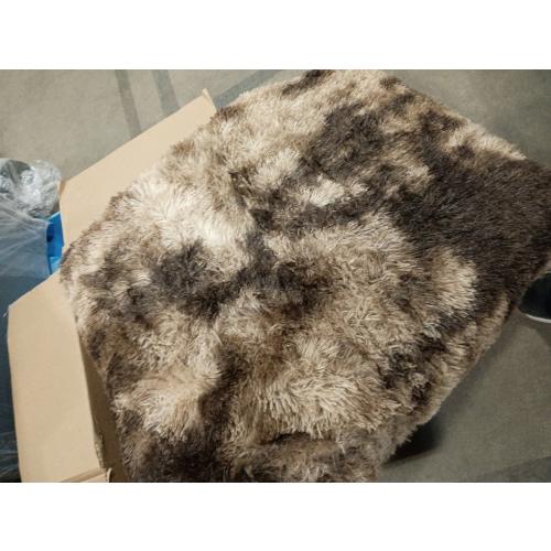 Large Area Rugs 9x12 Living Room, Ultra Fluffy Fuzzy Shag Rug for Bedroom, Modern Plush Soft High Pile Upgrade Non-Slip Carpet for Kids Girls and Boys Room Decor, Tie-Dyed Brown