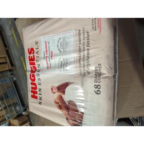 Huggies Size 1 Diapers, Skin Essentials Baby Diapers, Size 1 (8-14 lbs), 204 Count (3 Packs of 68), Packaging May Vary