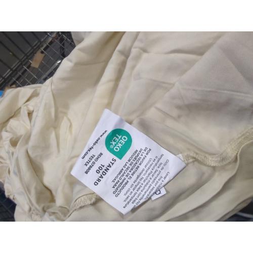 100-Percent Cotton Percale Queen Size 4PC Sheets Set, Soft and Crisp Bed Linens, Solid Ivory, Made in Egypt