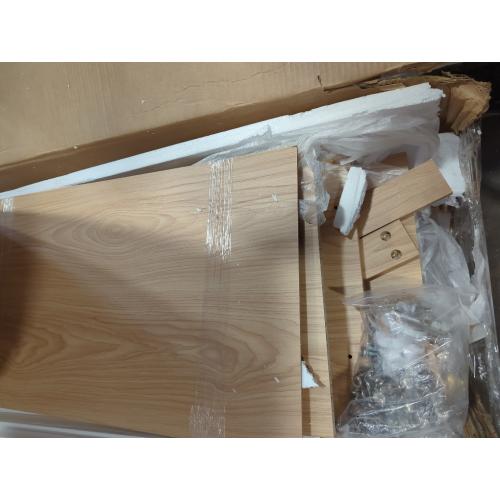 Light Brown Storage Cabinet with 2 Drawers