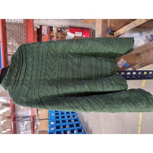 Aormenzy Green Cable Knit Throw Blankets for Couch Bed Sofa, Acrylic Knitted Blanket, Soft Cozy Throw Blanket, 50 x 60