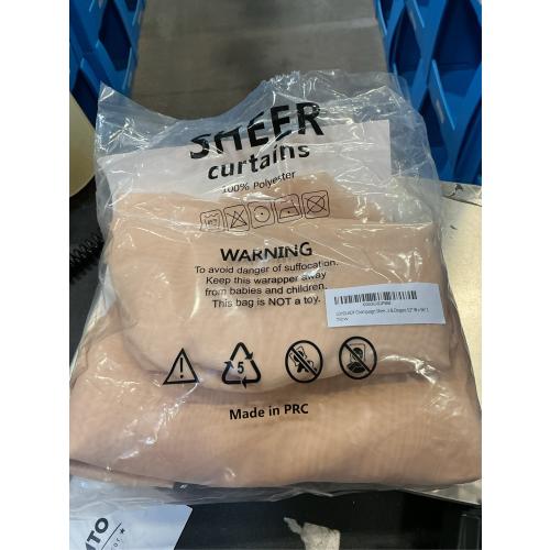 LOYOLADY Pink Sheer Curtains 96 inches Long 2 Panels Set Bedroom Sheer Curtains Sheer Curtain for Living Room 52 W x 96 L