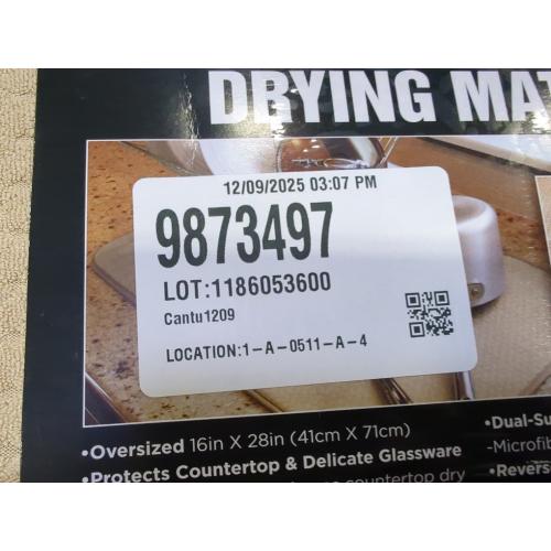 All-Clad Premium Reversible Dish Drying Mat for Kitchen: 16 x 28 Ultra-Absorbent, Long-Lasting, No Condensation, and Oversized for Large Pots and Pans - 2 Pack, Cappuccino