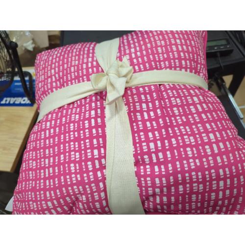 C & C California Home Decorative Pillows Set of 2 Pink And White