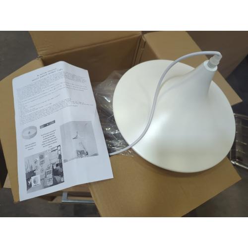 Battery Operated Pendant Light with Remote Control,White Ceiling Pendant Lights Fixtures,Nordic Style Hanging Lamp for Dining Room,Battery Powered Pendant Lighting Fixtures (Whit)