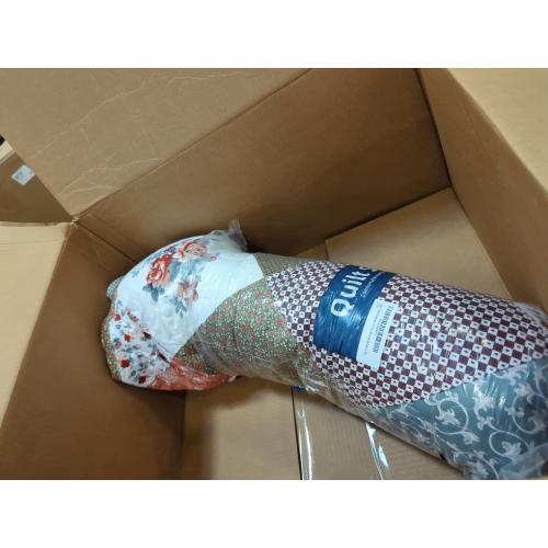 Dinjoy Floral Plaid Patchwork Quilt Set California King Size, Reversible Brown Bedding Set Soft Microfiber Lightweight Bedspread Coverlet 3 Piece Fall Autumn Use(106x96 inches, Cal King)