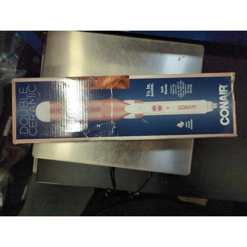 Conair Double Ceramic 1 1/2-Inch Curling Iron, 1 ½ inch barrel produces soft waves – for use on medium and long hair