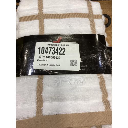 All-Clad Checked Kitchen Towel: Highly Absorbent, Super Soft Long Lasting - 100% Cotton, 17x30 Tea Towel for Cleaning & Drying Dishes, Pans, Glassware, or Countertops, (2Pack), Cappuccino