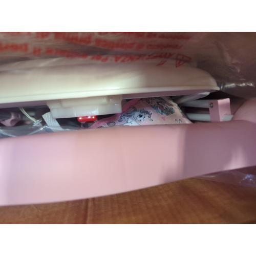 5 in 1 Foldable Baby Walker, Activity Baby Walker-Baby Bouncer, Rocker, Activity Center,Seat and Push Walker,Detachable Trampoline Mat, Adjustable Speed Rear Wheels and Height,Ages 6-18 Months(Pink)