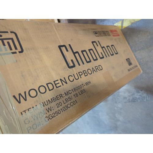 ChooChoo Bathroom Wall Cabinet, Over The Toilet Space Saver Storage Cabinet, Medicine Cabinet with 2 Door and Adjustable Shelves, Cupboard