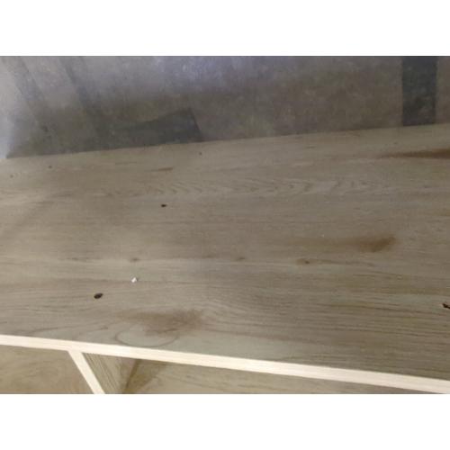 Novogratz Athena Computer Desk with Storage, Gray Faux Marble