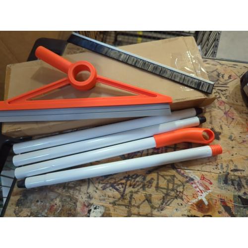 MAVRIZ Air Broom with Removable Rubber Strip and Brush Bristle, Silicone Broom for Indoor Cleaning, Multifunctional Floor Squeegee for Dust, Hair, Liquids