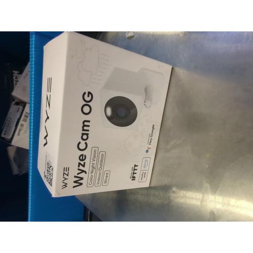 Wyze Cam OG Indoor/Outdoor 1080p Wi-Fi Smart Home Security Camera with Color Night Vision, Built-in Spotlight, Motion Detection, 2-Way Audio, Compatible with Alexa & Google, White, Free Expert Setup